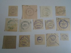 D202356 sewer old stamp impressions 14 pcs. About 1900-1950's