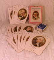 Old card, immortal composers, for collectors.