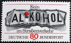 N1145 / Germany 1982 the alcohol and traffic stamp postal clear