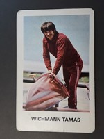 Card calendar 1979 - tamás wichmann, take part, retro with inscription for hardened youth, old pocket calendar