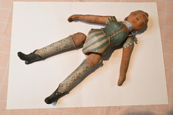 Clay, earthenware, burnt doll, puppet, with movable limbs