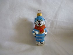 Retro style glass Christmas tree decoration - cat! (Fairytale character!)