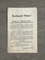 1956 postcard, the people of Budapest! Our Hungarian brothers! The people of Kecskemét