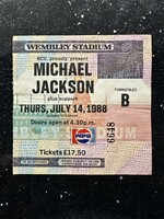Michael Jackson eredeti 1988-as angliai koncertjegy