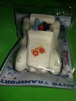 Retro Hungarian traffic goods bazaar unopened package disney buggy white plastic car 11cm according to pictures