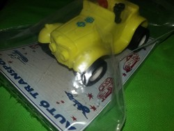 Retro Hungarian traffic goods bazaar unopened package disney buggy yellow plastic car 11cm according to pictures