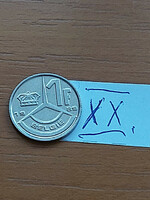Belgium belgie 1 franc 1989 stainless steel xx