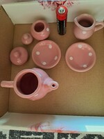 Ceramic baby toy jug, sugar bowl, spout