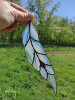 Stained glass decoration, tiffany window decoration angel feather
