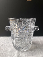 Crystal glass ice bucket, champagne holder
