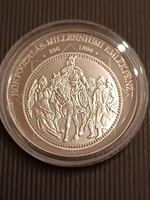 Coins of the Hungarian nation conquest-millennium commemorative coin 896-1896 .999 Silver