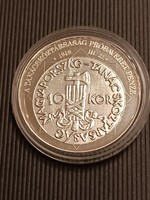 The coins of the Hungarian nation are the trial money of the Soviet Republic 1919.Iii.21. 999 Silver
