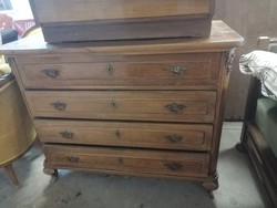 Large pewter chest of drawers