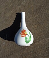 Herendi virágmintás váza, 12,5 cm. magas