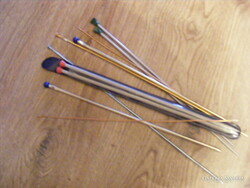 5 Pair of metal knitting needles, old pieces...