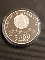Ezüst 5000 Forint 2007 BP PP - Batthyány Lajos