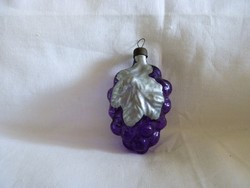 Old glass Christmas tree decoration - bunch of grapes! (Translucent!)