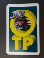 Kártyanaptár 1975 - OTP feliratos retró, régi zsebnaptár