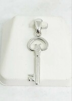 Silver key pendant, Art Nouveau style, 925 silver new jewelry