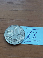 Belgium belgique 1 franc 1989 stainless steel xx