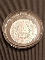 A magyar nemzet pénzérméi A háború kétnyelvű pénze 1914-1918 .999 ezüst