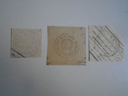 D202370 GESZTERÉD  régi bélyegző-lenyomatok  3 db.   kb 1900-1950's