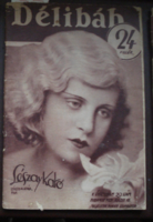 Délibáb old film magazine from 1931 with a photo by hanna honthy