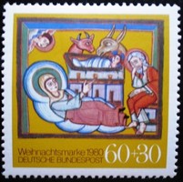 N1066 / Germany 1980 Christmas stamp postal clear