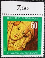 N1116sz / Németország 1981 Szent Erzsébet bélyeg postatiszta ívszéli összegzőszámos