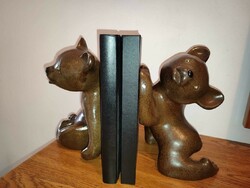 Sumptuous Immaculate 1955 Ceramic Teddy Bear Bookend Vienna Leopold Anzengruber