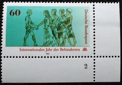 N1083s / Germany 1981 International Year of the Handicapped stamp postal clear curved corner