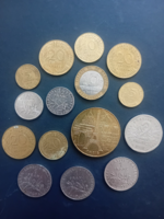 French coins francs several pieces