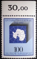 N1117sz / Németország 1981 Az Antarktiszi Szerződés bélyeg postatiszta ívszéli összegzőszámos