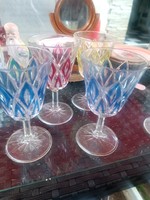 Colored French crystal glasses