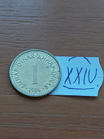 Yugoslavia 1 dinar 1986 nickel-brass xxiv