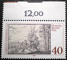 N1067sz / Germany 1980 albrecht altdorfer painter's stamp postal clear curved edge summary number