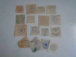 D202371 FÜZESABONY  régi bélyegző-lenyomatok  14 db.   kb 1900-1950's