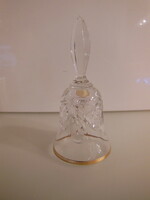 Bell - crystal - 13 x 6 cm - gold-plated - German - perfect