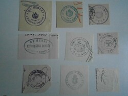D202391   ÓCSA   régi bélyegző-lenyomatok  9 db.   kb 1900-1950's