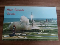 Régi képeslap, Amerika, Cape Kennedy Florida,  űrközpont, 1969