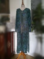 Kaleidoscope 42-44 green viscose top, exotic beach dress, long shirt