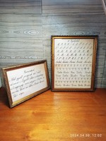 2 images of 100-year-old pearl letters