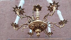 Gilded antique bronze chandelier