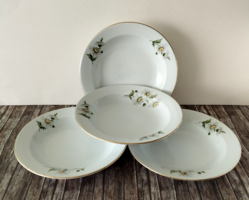 4 retro lowland porcelain marguerite pattern deep plates