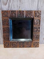 Craftsman red copper wall decoration with plastic decorations