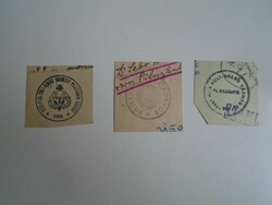 D202397   PILISSZÁNTÓ  régi bélyegző-lenyomatok  3 db.   kb 1900-1950's