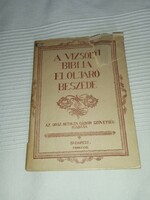 Borbély László (szerk.) Károli Gáspár: A vizsolyi Biblia előljáró beszéde 1940  - antikvár könyv
