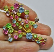 Beautiful antique flower bouquet brooch with set stones