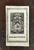 Old prayer card, holy image - Mount Calvary