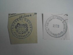 D202398 péseradacs old stamp impressions 2 pcs. About 1900-1950's